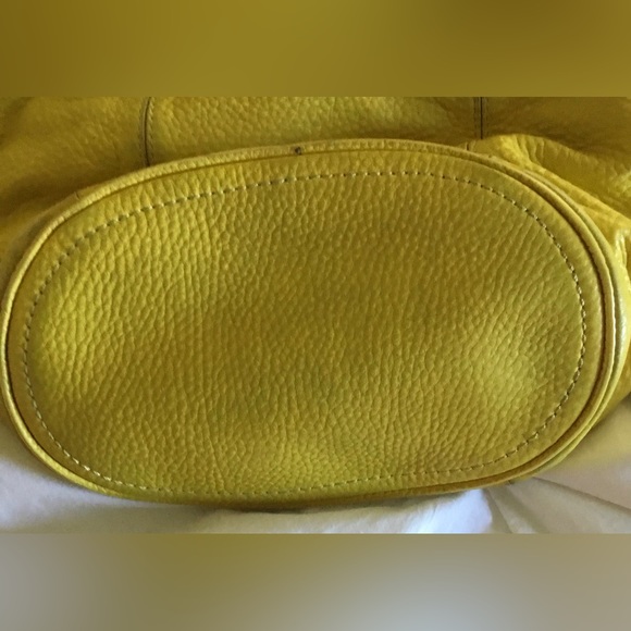 Cole Haan Well loved shoulder bag/ medium tote. Very Well loved. Yellow - Picture 3 of 6
